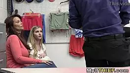 The shoplifters tried a new trick, but the mall cop's too experienced.