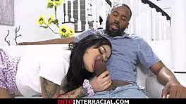 Asian Babysitter Fucked By Big Black Cock