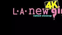 brunette model shows her body