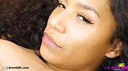 brunette model shows her body