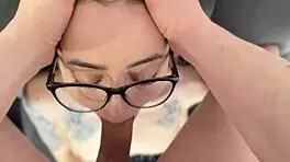 cute colombian latina teen gives sloppy reconciliation blowjob with deepthroat