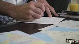 Beautiful teen hardcore fucked by old man he sticks his old cock inside her young pussy then shoves it in her mouth and cums in her throat so sexy and wet