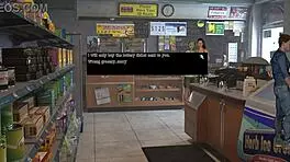 Whoa, that cashier just got an unexpected facial in the 3D hentai game!