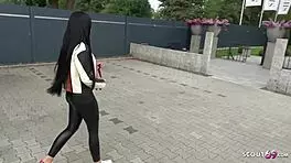 real german teen snowwhite meet client to fuck