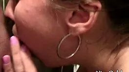 Home sex in toilet with deepthroat blowjob and creampie in wet pussy.