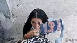 She asked me to film her blowjob skills