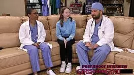 the perv doctor explores serena morgan's petite body in hospital roleplay