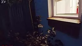 Peeking at Neighbor in Shower