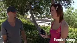 Teen beauty rides big cock in tight shaved pussy