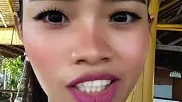 beauty chatting and displaying huge dildo in sexy lingerie costume.