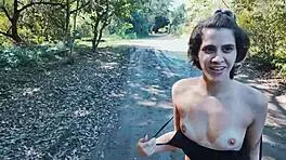 Teasing in the woods leads to first time adventure