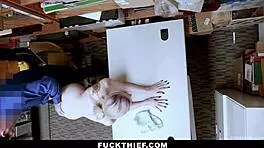 officer demands the teen to suck his cock to leave the store - fuckthief