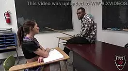 slutty skater kasie castle in skirt takes majors massive cock inside her