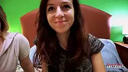 Busty blonde Faiths Hope and skinny ginger Katie Walls share juicy boner