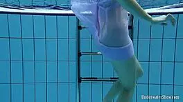 Aneta Big Tits In Purple Dress Pool