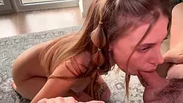 The chick swallowed every drop of the huge load - Spirit Moon