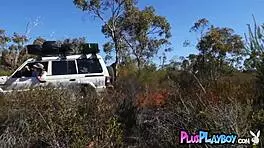 Stunning European Curvy Milf Model Undresses Outdoors With Playboy