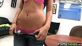 Teenie Babe Receives Facial From Hailey Holiday In Video