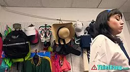 young adult thief caught hiding stolen goods in private body part