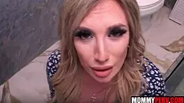 Religious stepmom catches him masturbating