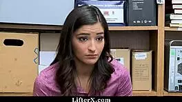 repeat shoplifter fucked hard without even strip search