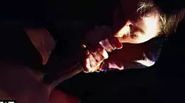 Double facial surprises young woman in passionate encounter