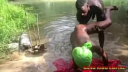 An amateur bbc pornstar turns an african mid year festival into a celebration in a village stream - meeting a village maiden