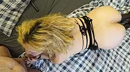 Blonde Milf In Black Stockings And High Heels Getting Fucked