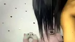 Skinny Pretty Girl Playing With Her Dildo