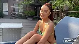 vanna bardot's pretty mouth skillfully handles massive cock in pov