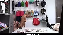 Blonde Shoplifter Emma Hix Gets Caught By Officer