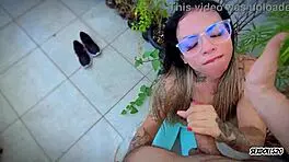 best pov girl challenged to suck cock in public 😈