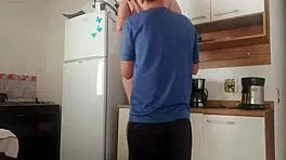 Hot maid in pajamas seduces boss. Risky rough sex, deepthroat, doggystyle while wife shops.