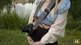 Hey, I spotted this cute blonde with a tight pussy in the park and gave her a rough fuck.