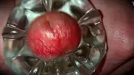 Close Up Oozing Cum From Solo Masturbation