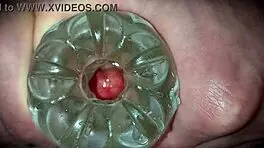 Close Up Oozing Cum From Solo Masturbation