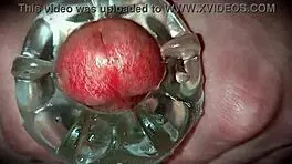 Close Up Oozing Cum From Solo Masturbation