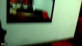 Young Mexican Girl Poses In Hotel Mirror