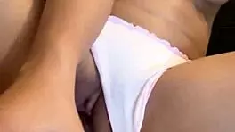 Petite latina teen rides giant dildo, squirting intensely in homemade scene