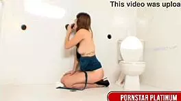 brunette hoe emma ash eats prince yahshuas huge cock in a glory hole