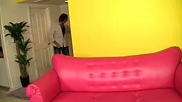 Pretty brunette Latina Ava Jay in pigtails gets sold to a horny man