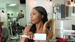 Is the hairdresser licking you better than I can?