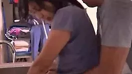 serve your man, skinny girl, leave the bathroom for later