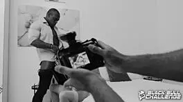 submissive blonde candee licious interracial bbc fucking bts