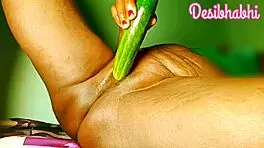 feeling horny while fucking cucumber intensely