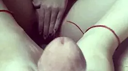 Footjob With Masturbation