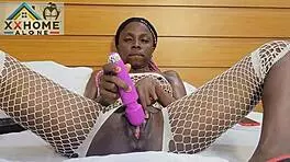 OMG Vera Fuck Herself with a Giant Dildo Then Called Up Her Boy Toy to Fuck Her Good