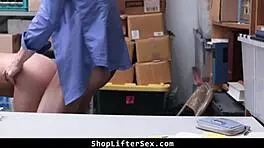 The young brunette teen Brooke Bliss is caught shoplifting and punished with rough sex by the LP officer