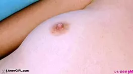 Classic beauty shows sexy body in brunette charm massage