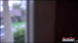 Lovely blonde cutie Chelsie R masturbates before getting pounded for a cum facial